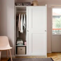 Шкаф Ikea Hauga 118 x 55см x 199 / ДСП / Белый photo 2