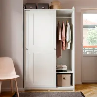 Шкаф Ikea Hauga 118 x 55см x 199 / ДСП / Белый photo 3