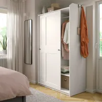 Шкаф Ikea Hauga 118 x 55см x 199 / ДСП / Белый photo 4