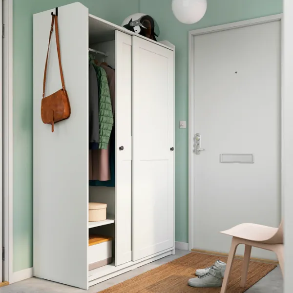 Шкаф Ikea Hauga 118 x 55см x 199 / ДСП / Белый photo 6