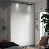 Шкаф Ikea Pax/Hasvik 150 x 66см x 236.4 / ДСП / Белый photo 3