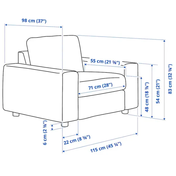 Кресло Ikea Vimle Beige Бежевый photo 3 Кресло Ikea Vimle Beige Бежевый photo 3