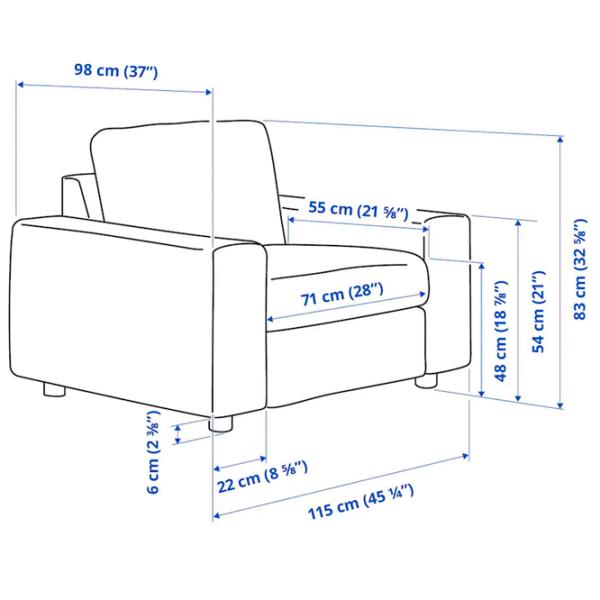 Кресло Ikea Vimle Beige Бежевый photo 3 Кресло Ikea Vimle Beige Бежевый photo 3