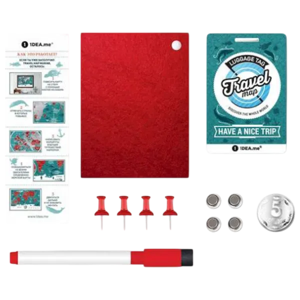 Joc de masă 1DEA.me Travel Map Marine World 7+/ Hartă de răzuire photo 3