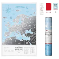 Настольная игра 1DEA.me Travel Map Silver Europe 7+/ Скретч карта photo 2