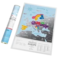 Настольная игра 1DEA.me Travel Map Silver Europe 7+/ Скретч карта photo 4
