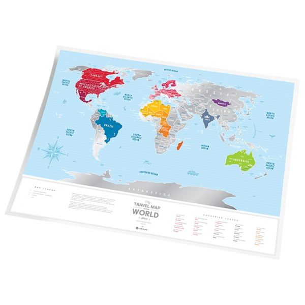 Joc de masă 1DEA.me Travel Map Silver World 7+/ Hartă de răzuire photo 5 Joc de masă 1DEA.me Travel Map Silver World 7+/ Hartă de răzuire photo 5