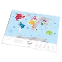Joc de masă 1DEA.me Travel Map Silver World 7+/ Hartă de răzuire photo 5