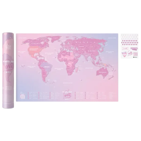 Настольная игра 1DEA.me Travel Map Love World 18+/ Скретч карта photo 3