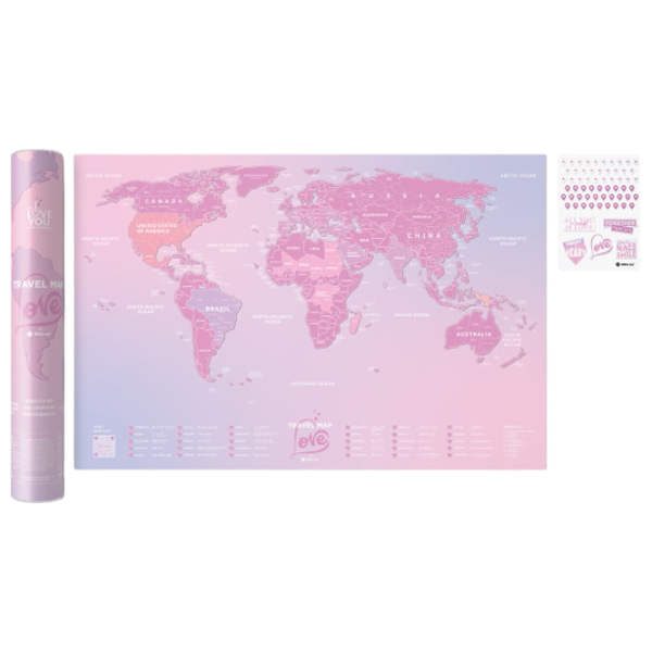 Настольная игра 1DEA.me Travel Map Love World 18+/ Скретч карта photo 3