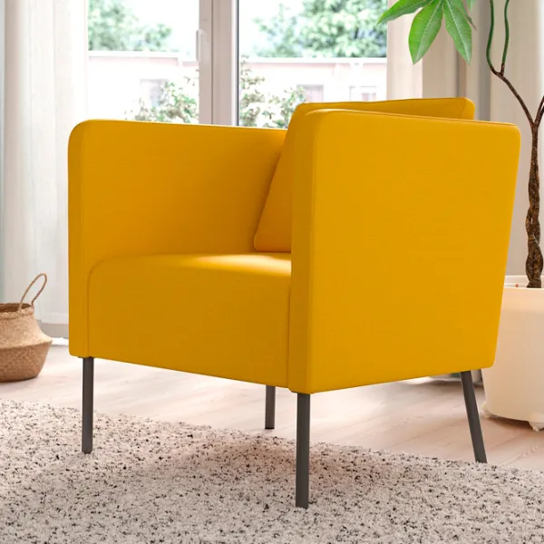 Кресло Ikea Ekero/Skiftebo Черный Желтый photo 2 Кресло Ikea Ekero/Skiftebo Черный Желтый photo 2