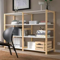 Стеллаж Ikea Ivar Сосна-белый / Массив photo 2