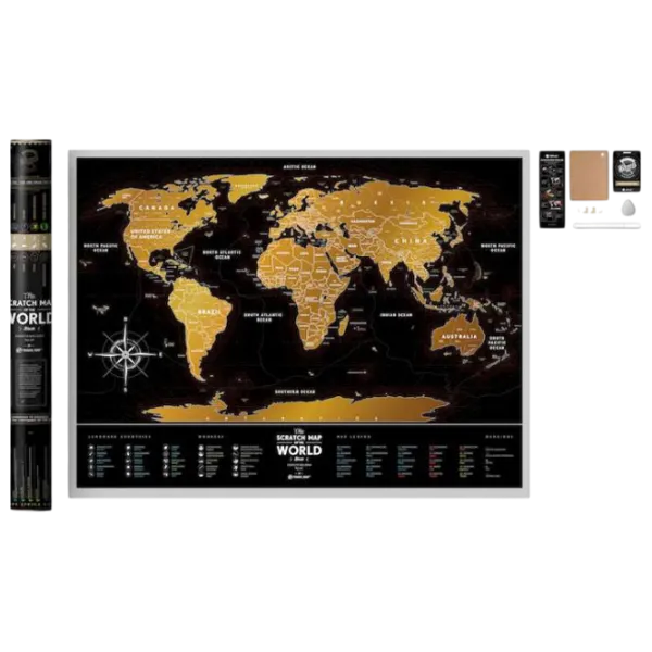 Joc de masă 1DEA.me Black World 7+/ Hartă de răzuire photo 3 Joc de masă 1DEA.me Black World 7+/ Hartă de răzuire photo 3