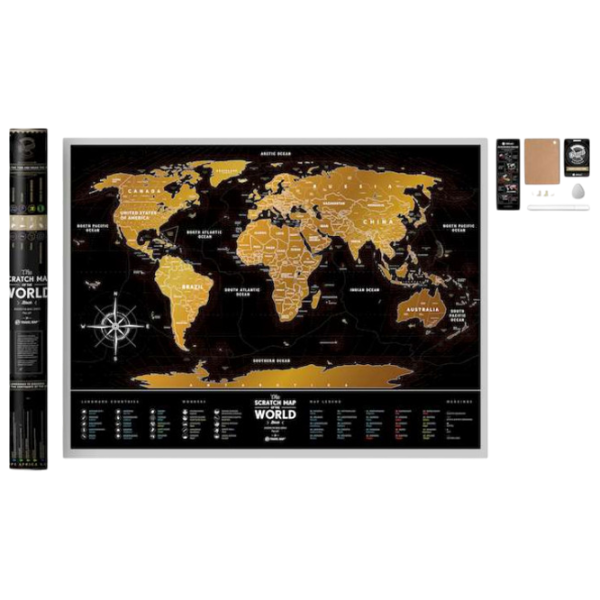 Joc de masă 1DEA.me Black World 7+/ Hartă de răzuire photo 3 Joc de masă 1DEA.me Black World 7+/ Hartă de răzuire photo 3