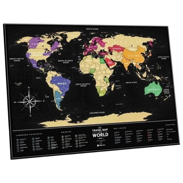 Joc de masă 1DEA.me Black World 7+/ Hartă de răzuire photo 4 Joc de masă 1DEA.me Black World 7+/ Hartă de răzuire photo 4