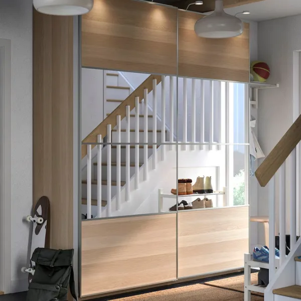 Шкаф Ikea Pax/Mehamn/Auli 200 x 66см x 201.2 / ДСП / Имитация Состаренного Дуба photo 3