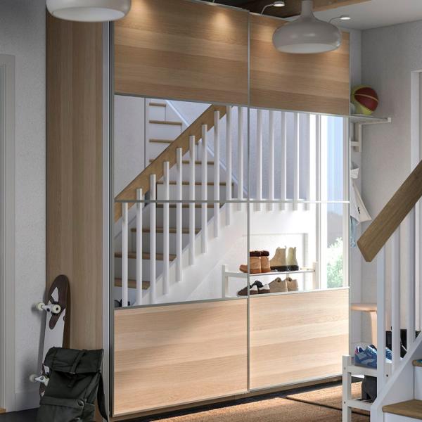 Шкаф Ikea Pax/Mehamn/Auli 200 x 66см x 201.2 / ДСП / Имитация Состаренного Дуба photo 3