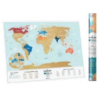 Joc de masă 1DEA.me Travel Map Holiday Lagoon World 7+/ Hartă de răzuire photo 2