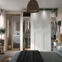 Шкаф Ikea Pax/Grimo 200 x 66см x 236.4 / ДСП / Белый photo 5