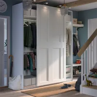 Шкаф Ikea Pax/Grimo 200 x 66см x 236.4 / ДСП / Белый photo 6