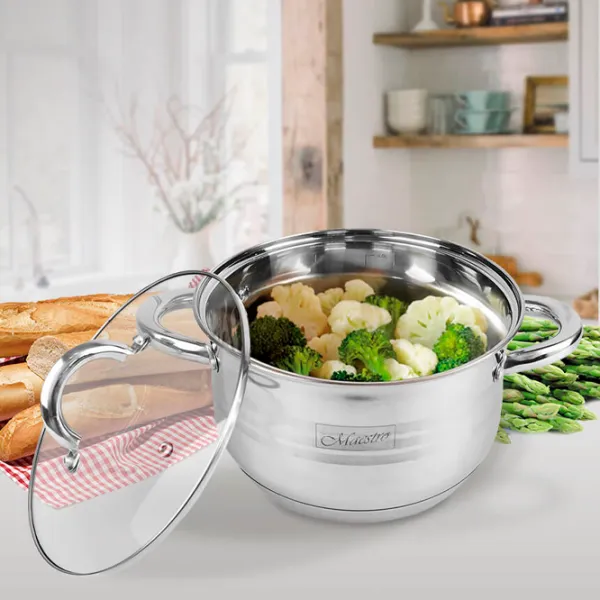 Кастрюля Maestro Mr-3513-20 3.9л Нержавеющая сталь / Нержавеющая сталь photo 4 Кастрюля Maestro Mr-3513-20 3.9л Нержавеющая сталь / Нержавеющая сталь photo 4