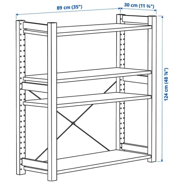 Etajeră Ikea Ivar Pine / Masiv photo 3