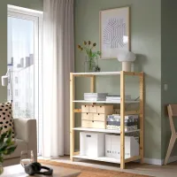 Стеллаж Ikea Ivar Сосна-белый / Массив photo 2