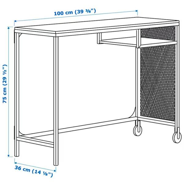 Masă de birou Ikea Fjällbo/Kullaberg/Gullhult PAL/ Black photo 4
