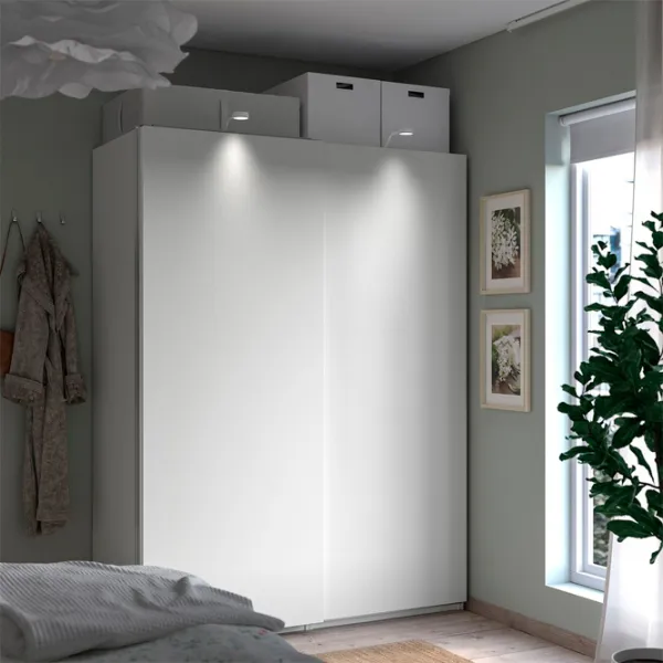 Шкаф Ikea Pax/Hasvik 150 x 66см x 201.2 / ДСП / Белый photo 3