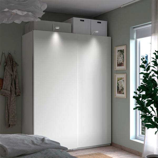 Шкаф Ikea Pax/Hasvik 150 x 66см x 201.2 / ДСП / Белый photo 3