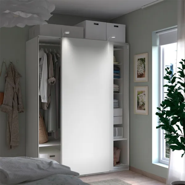 Шкаф Ikea Pax/Hasvik 150 x 66см x 201.2 / ДСП / Белый photo 5
