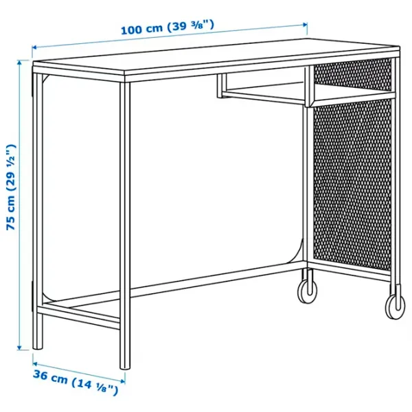 Masă de birou Ikea Fjällbo/Kullaberg/Gullhult PAL/ Black photo 3