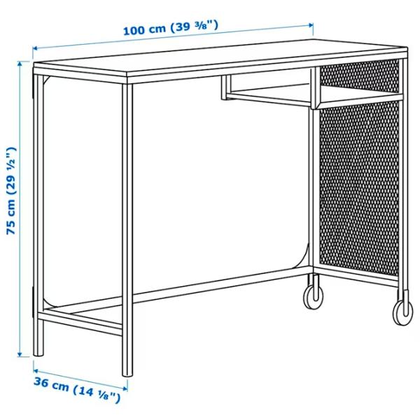 Masă de birou Ikea Fjällbo/Kullaberg/Gullhult PAL/ Black photo 3