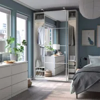 Шкаф Ikea Pax/Auli 150 x 44см x 236.4 / ДСП / Белый photo 5