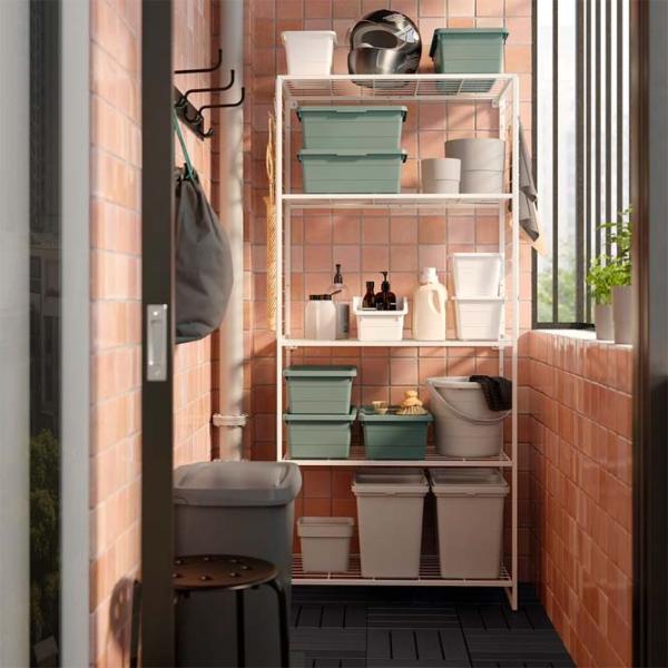 Etajeră Ikea Jostein White / Oțel photo 2