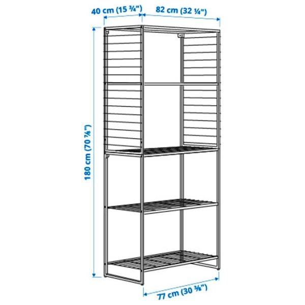 Etajeră Ikea Jostein White / Oțel photo 5