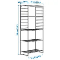 Стеллаж Ikea Jostein Белый / Cталь photo 5
