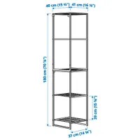 Etajeră Ikea Jostein White / Oțel photo 4