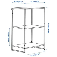 Etajeră Ikea Jostein White / Oțel photo 4