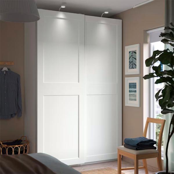 Шкаф Ikea Pax/Grimo 150 x 66см x 236.4 / ДСП / Белый photo 2