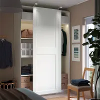 Шкаф Ikea Pax/Grimo 150 x 66см x 236.4 / ДСП / Белый photo 3