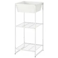 Стеллаж Ikea Jostein Белый / Cталь