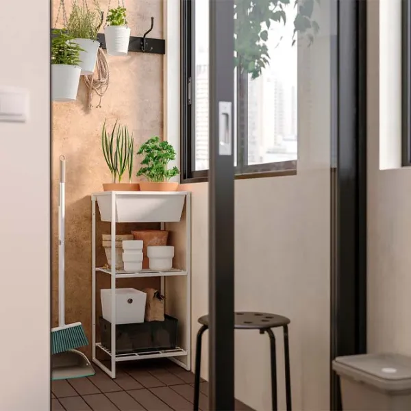 Etajeră Ikea Jostein White / Oțel photo 3