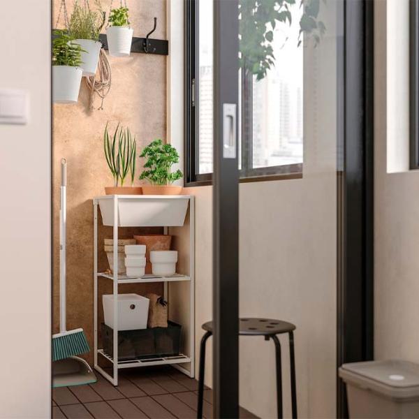 Etajeră Ikea Jostein White / Oțel photo 3