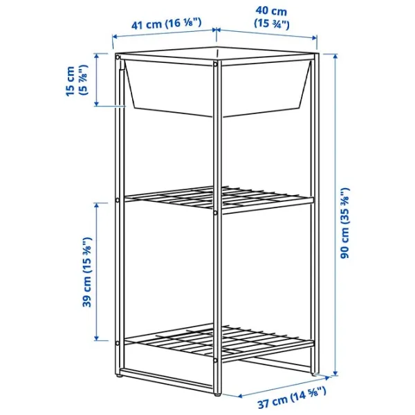 Etajeră Ikea Jostein White / Oțel photo 4