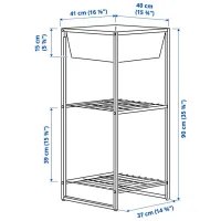 Etajeră Ikea Jostein White / Oțel photo 4
