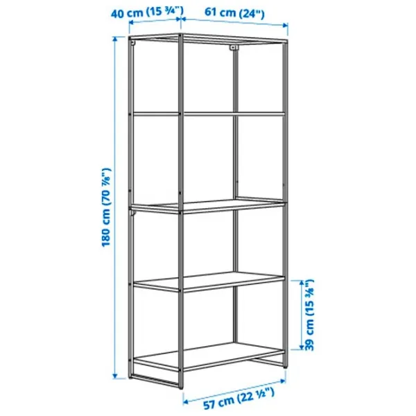 Стеллаж Ikea Jostein Белый / Cталь photo 2