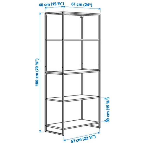 Стеллаж Ikea Jostein Белый / Cталь photo 2