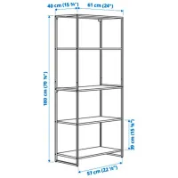 Стеллаж Ikea Jostein Белый / Cталь photo 2