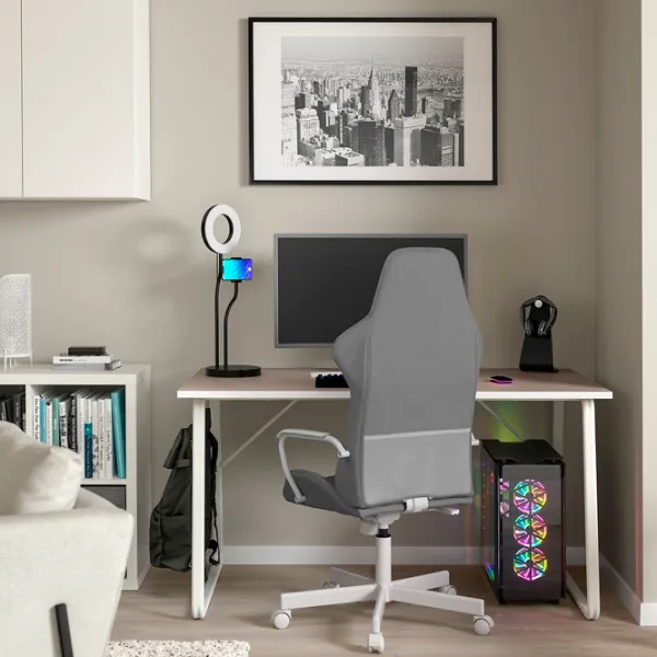 Masă de birou Ikea Huvudspelare/Utespelare PAL/ Beige photo 4